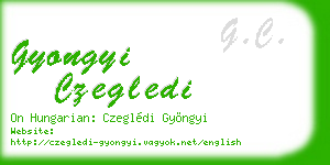 gyongyi czegledi business card