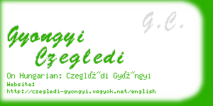 gyongyi czegledi business card